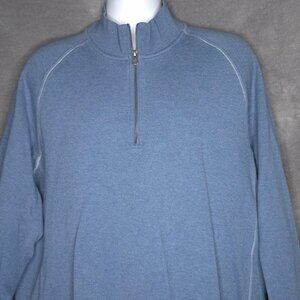 L.L. Bean Mens 1/4 Zip Pullover Sweater XL Blue Traditional Fit Long Sleeve